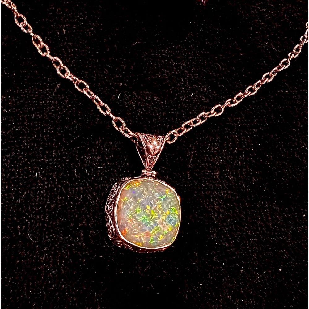 Sterling silver 925 necklace,earrings and ring size 8 (opalescent)